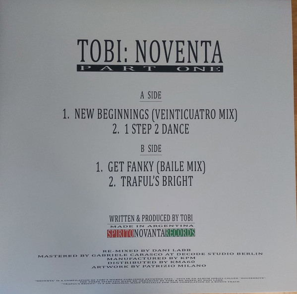 TOBI - Noventa: Part One | Spirito Novanta (SN001) - 2