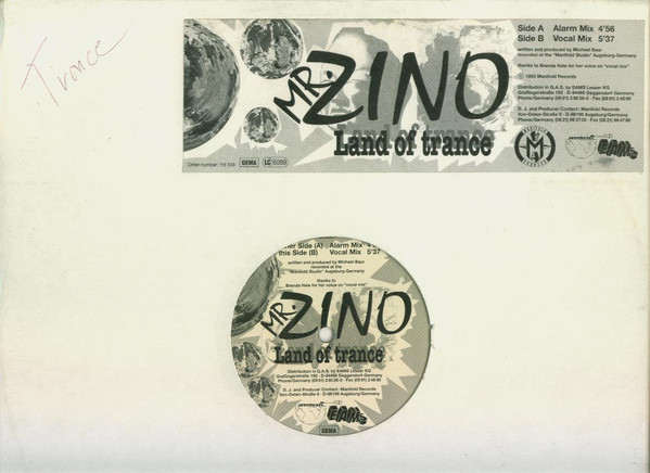 Mr. Zino - Land Of Trance | Manifold Records Music & Marketing (115 343) - main