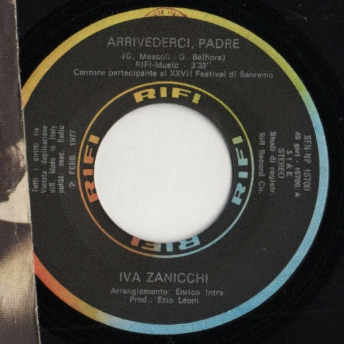 Iva Zanicchi - Arrivederci, Padre | Rifi (RFN-NP 16700) - 3