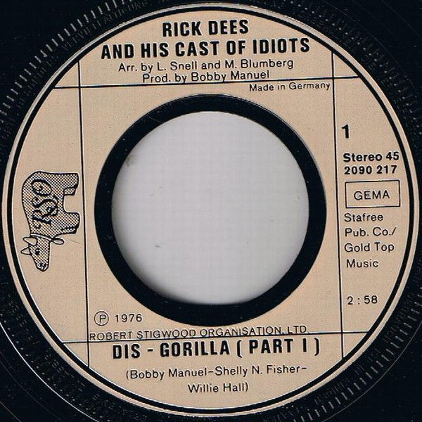 Rick Dees & His Cast Of Idiots - Dis-Gorilla Part 1+2 | RSO (2090 217) - 3