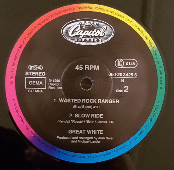 Great White - Once Bitten Twice Shy | Capitol Records (20 3425 6) - 4 Great White - Once Bitten Twice Shy | Capitol Records (20 3425 6) - 4