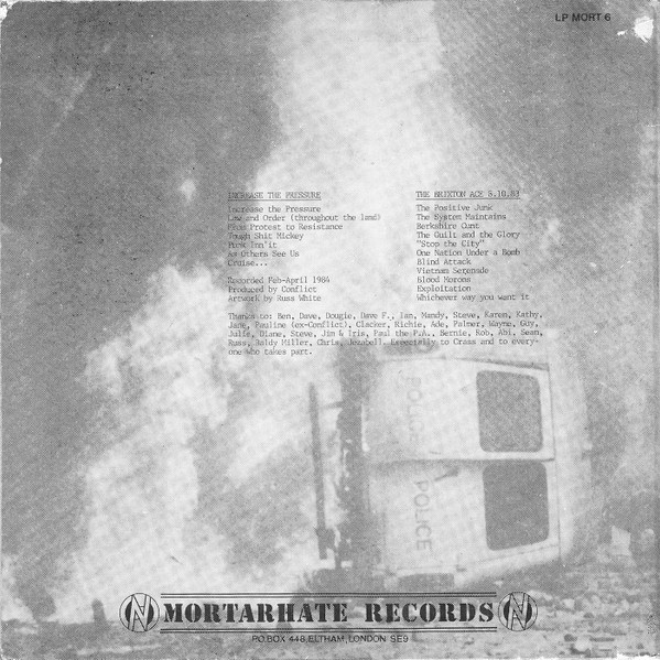 Conflict - Increase The Pressure | Mortarhate Records (LP MORT 6) - 2 Conflict - Increase The Pressure | Mortarhate Records (LP MORT 6) - 2