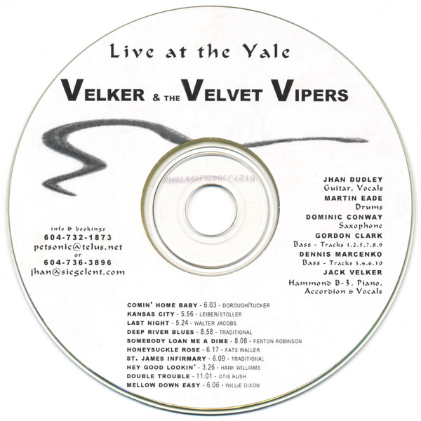 Velker & The Velvet Vipers - Live At The Yale | Not On Label (none) - 4 Velker & The Velvet Vipers - Live At The Yale | Not On Label (none) - 4