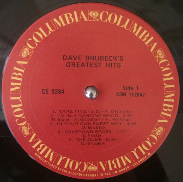 Dave Brubeck - Dave Brubeck's Greatest Hits [Vinyl] | Columbia (CS 9284) - 2