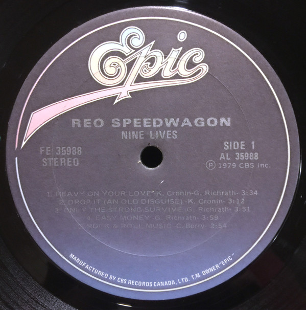 REO Speedwagon - Nine Lives | Epic (FE 35988) - 2