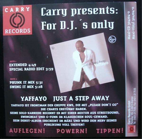 Yaffayo - Just A Step Away | Carry Records (304104-0) - main