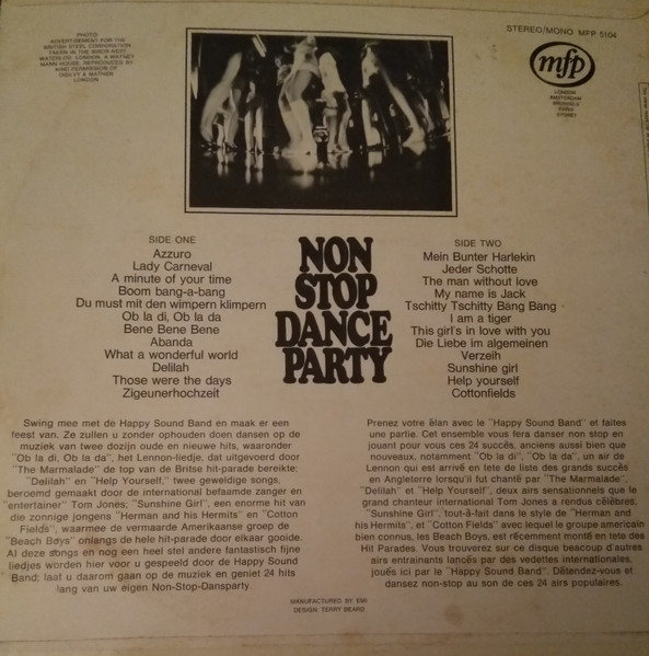 The Happy Sound Band - Non Stop Dance Party - 24 Hits | Music For Pleasure (MFP 5104) - 2 The Happy Sound Band - Non Stop Dance Party - 24 Hits | Music For Pleasure (MFP 5104) - 2