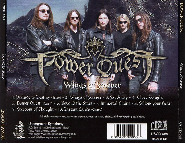 Power Quest - Wings Of Forever CD | Underground Symphony (USCD-068) - 2