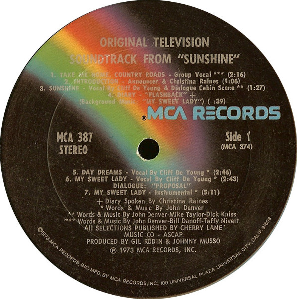 Various - Sunshine | MCA Records (MCA 387) - 2 Various - Sunshine | MCA Records (MCA 387) - 2