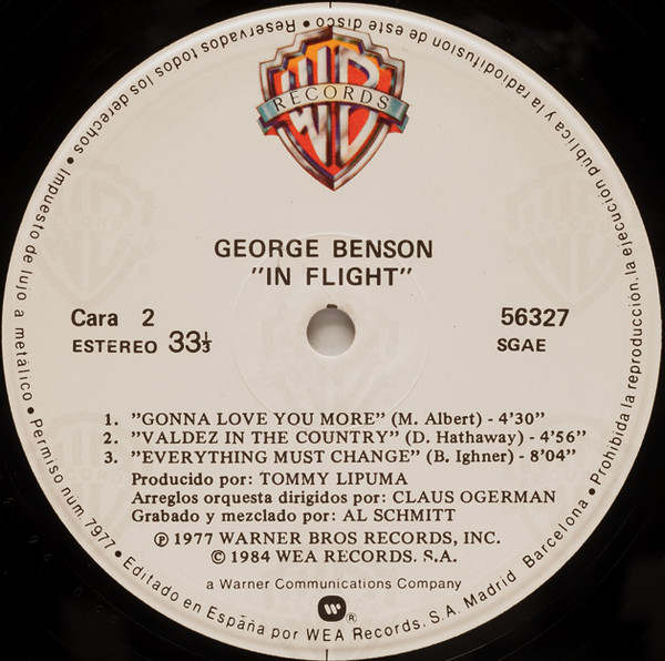 George Benson - In Flight | Warner Bros. Records (56327) - 4 George Benson - In Flight | Warner Bros. Records (56327) - 4