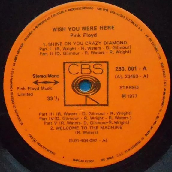 Pink Floyd - Wish You Were Here | CBS (230.001) - 4