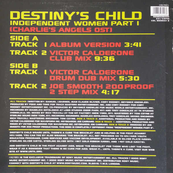 Destiny's Child - Independent Women Part I (Charlie's Angels OST) | Columbia (COL 669822 6) - 2 Destiny's Child - Independent Women Part I (Charlie's Angels OST) | Columbia (COL 669822 6) - 2