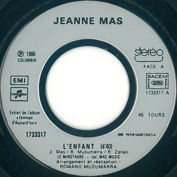 Jeanne Mas - L'Enfant | Columbia (1733317) - 3