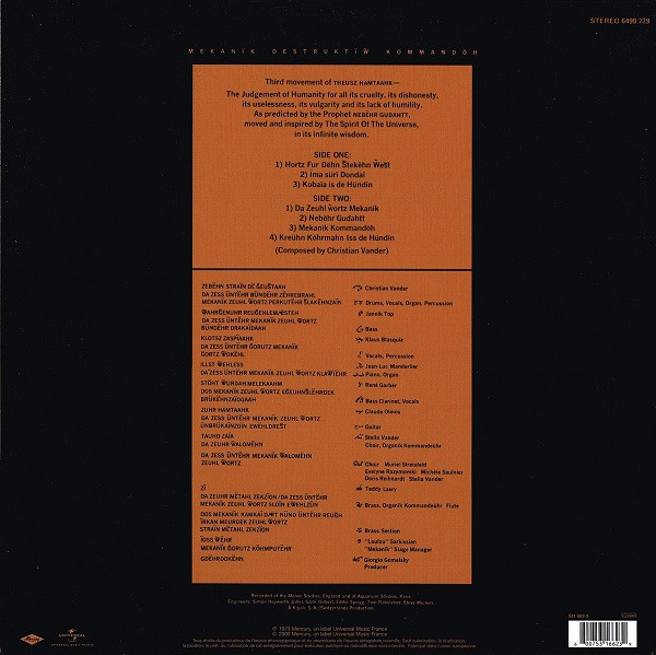Magma - Mekanïk Destruktïw Kommandöh | Mercury (531 662-.3) - 3 Magma - Mekanïk Destruktïw Kommandöh | Mercury (531 662-.3) - 3