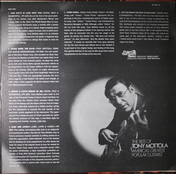 Tony Mottola - The Tony Touch (The Best Of Tony Mottola) | Project 3 Records (PR 5041 SD) - 3