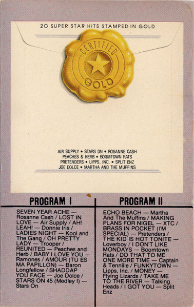 Various - Certified Gold (20 Super Star Hits Stamped In Gold) | K-Tel (TC 278-4)