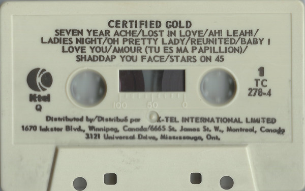 Various - Certified Gold (20 Super Star Hits Stamped In Gold) | K-Tel (TC 278-4) - 3 Various - Certified Gold (20 Super Star Hits Stamped In Gold) | K-Tel (TC 278-4) - 3