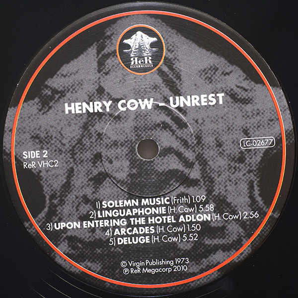 Henry Cow - Unrest | ReR Megacorp (ReR VHC2) - 4
