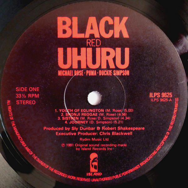 Black Uhuru - Red | Island Records (ILPS 9625) - 3 Black Uhuru - Red | Island Records (ILPS 9625) - 3