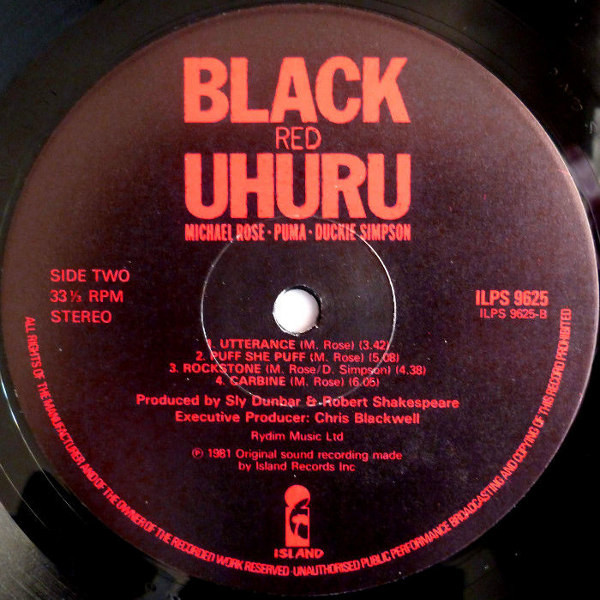 Black Uhuru - Red | Island Records (ILPS 9625) - 4 Black Uhuru - Red | Island Records (ILPS 9625) - 4
