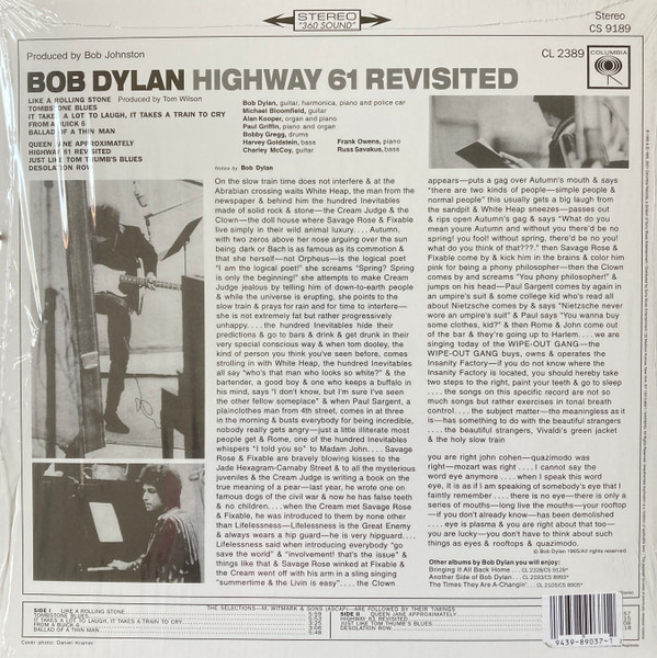 Bob Dylan - Highway 61 Revisited | Columbia (CS 9189) - 2 Bob Dylan - Highway 61 Revisited | Columbia (CS 9189) - 2