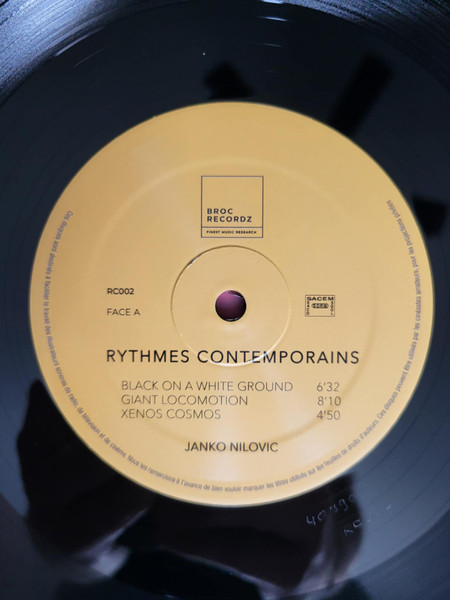 Janko Nilovic - Rythmes Contemporains | Broc Recordz (RC002) - 2 Janko Nilovic - Rythmes Contemporains | Broc Recordz (RC002) - 2