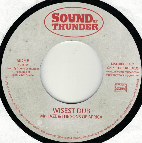 Delroy Williams & The Sons Of Africa / Mr Haze & The S.O.A - I See Wickedness | Sound Of Thunder (SOT002) - 2 Delroy Williams & The Sons Of Africa / Mr Haze & The S.O.A - I See Wickedness | Sound Of Thunder (SOT002) - 2