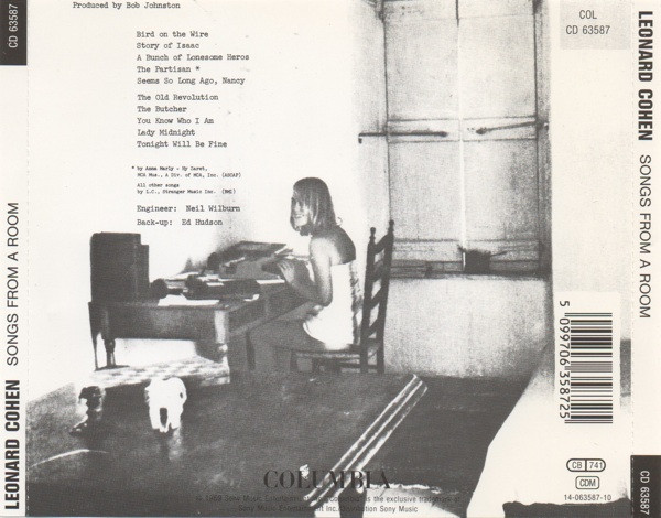 Leonard Cohen - Songs From A Room | Columbia (COL CD 63587) - 2