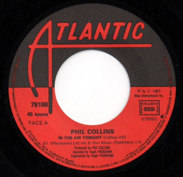 Phil Collins - In The Air Tonight | Atlantic (79 198) - 3
