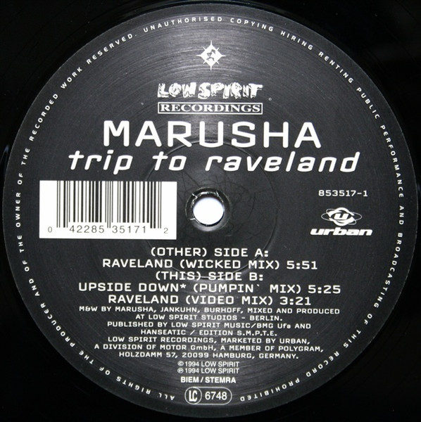 Marusha - Trip To Raveland | Low Spirit Recordings (853 517-1) - 3 Marusha - Trip To Raveland | Low Spirit Recordings (853 517-1) - 3