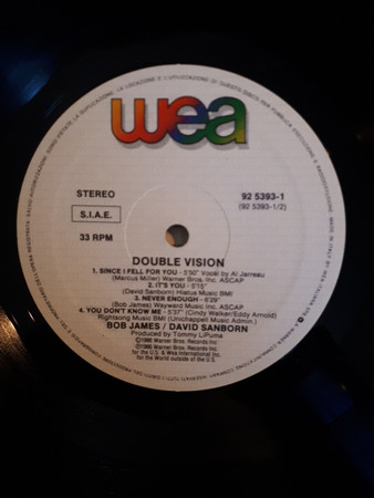 Bob James / David Sanborn - Double Vision | Warner Bros. Records (92 5393-1) - 3