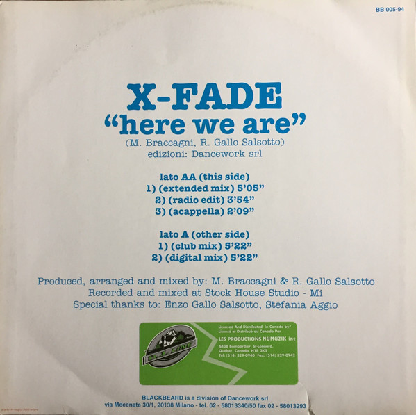X-Fade - Here We Are | Blackbeard (BB 005-94) - 2 X-Fade - Here We Are | Blackbeard (BB 005-94) - 2