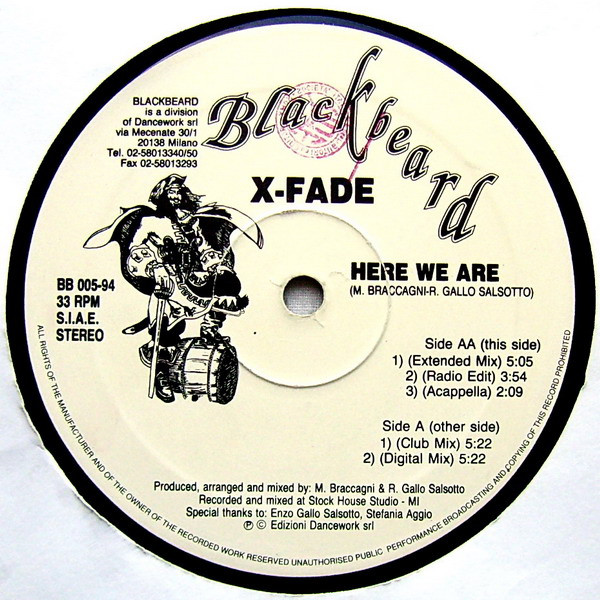 X-Fade - Here We Are | Blackbeard (BB 005-94) - 3 X-Fade - Here We Are | Blackbeard (BB 005-94) - 3