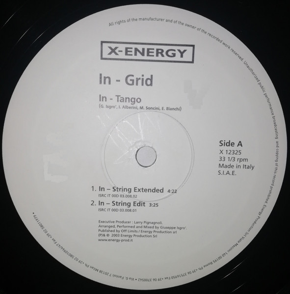 In-Grid - In-Tango | X-Energy Records (X-12325) - 4