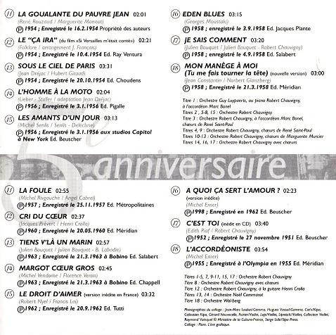 Edith Piaf - 35è Anniversaire | EMI Music France (4970812) - 3 Edith Piaf - 35è Anniversaire | EMI Music France (4970812) - 3