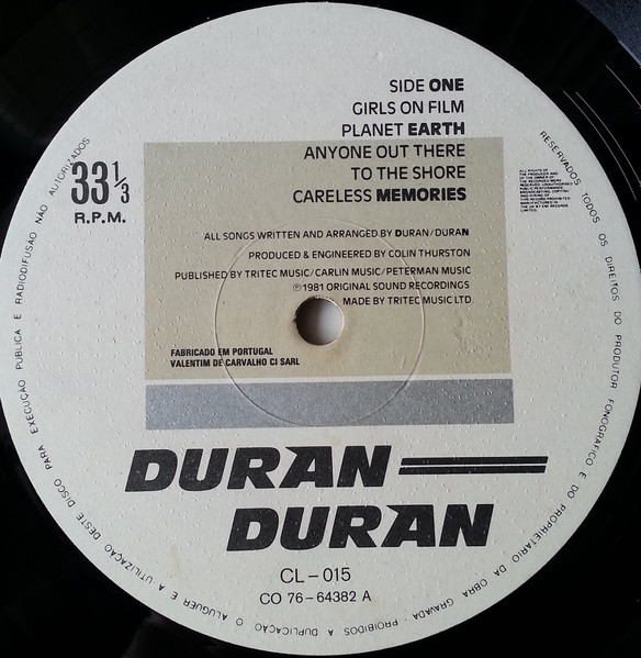 Duran Duran - Duran Duran | EMI (CL 015) - 4