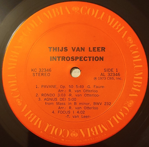 Thijs Van Leer - Introspection [Vinyl] | Columbia (KC 32346) - 3