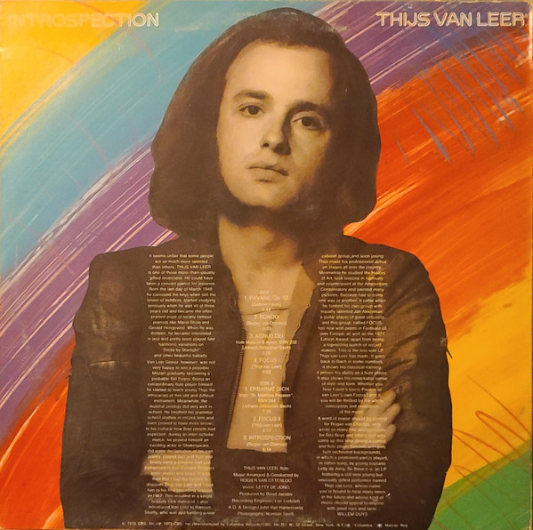 Thijs Van Leer - Introspection [Vinyl] | Columbia (KC 32346) - 2