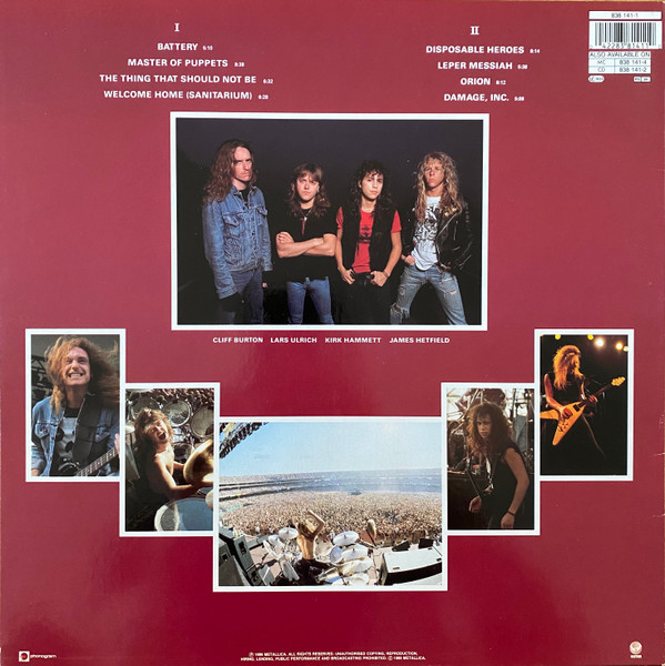 Metallica - Master Of Puppets | Vertigo (838 141-1) - 2
