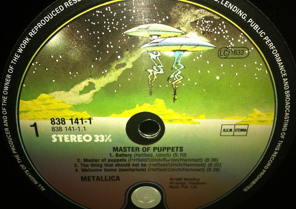 Metallica - Master Of Puppets | Vertigo (838 141-1) - 4