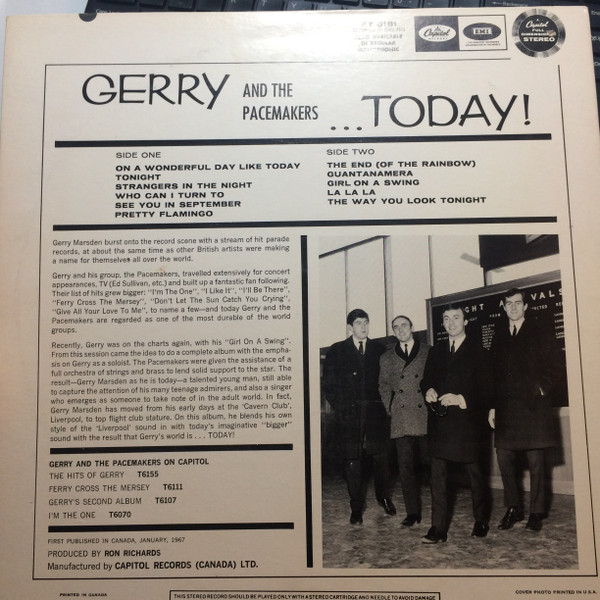 Gerry & The Pacemakers - Gerry And The Pacemakers...Today! | Capitol Records (ST 6181) - 2 Gerry & The Pacemakers - Gerry And The Pacemakers...Today! | Capitol Records (ST 6181) - 2