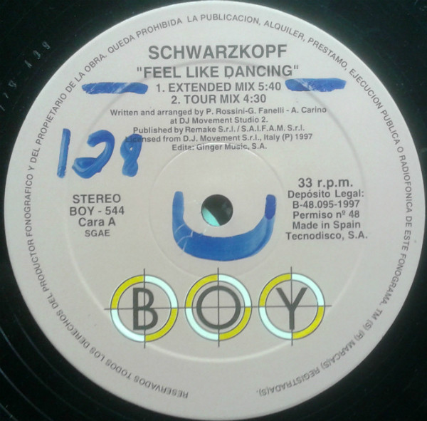 Schwarzkopf - Feel Like Dancing | Boy Records (BOY-544) - 3