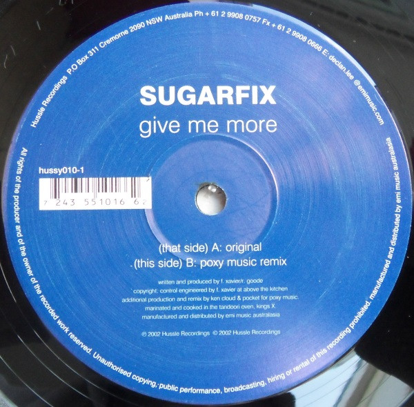 Sugarfix - Give Me More | Hussle Recordings (hussy010-1)