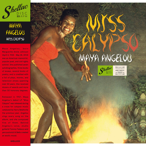 Maya Angelou - Miss Calypso | Shellac Disc (SHELL025) Maya Angelou - Miss Calypso | Shellac Disc (SHELL025)