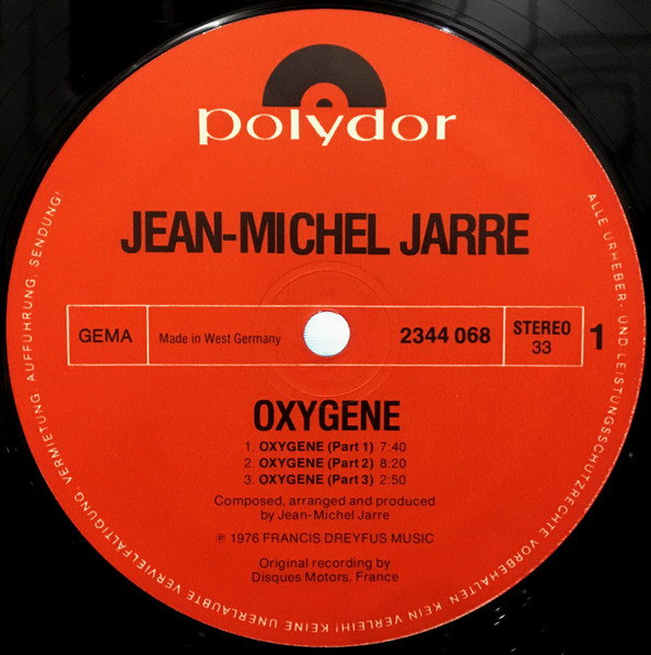 Jean-Michel Jarre - Oxygene | Polydor (2344 068) - 3