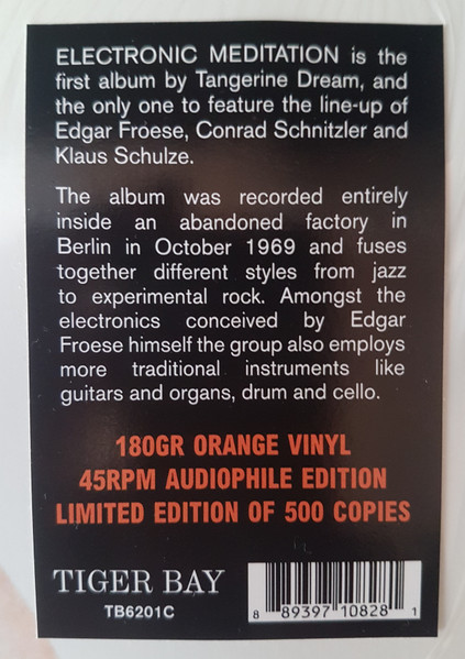Tangerine Dream - Electronic Meditation LP | Tiger Bay (TB6201C) - 3 Tangerine Dream - Electronic Meditation LP | Tiger Bay (TB6201C) - 3