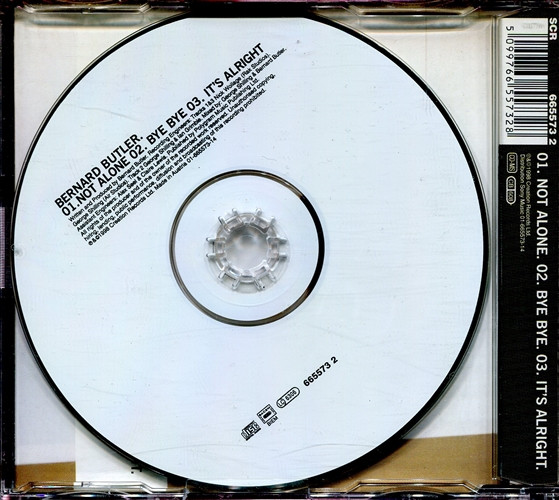 Bernard Butler - Not Alone | Creation Records Ltd. (SCR 665573 2) - 2