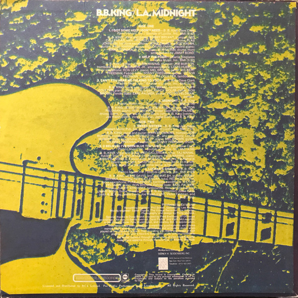 B.B. King - L.A. Midnight [Vinyl] | ABC/Dunhill Records (ABCX-743) - 2