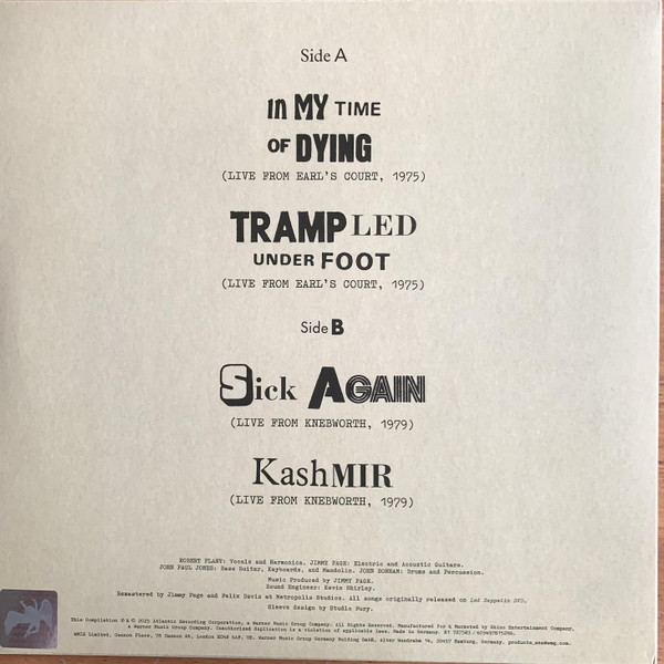 Led Zeppelin - Live EP | Swan Song (R1 727583) - 2