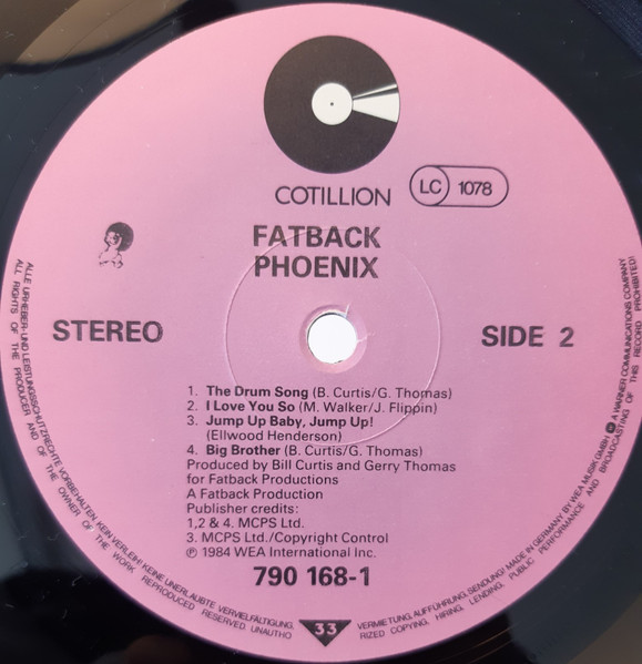 The Fatback Band - Phoenix | Cotillion (790 168-1) - 4